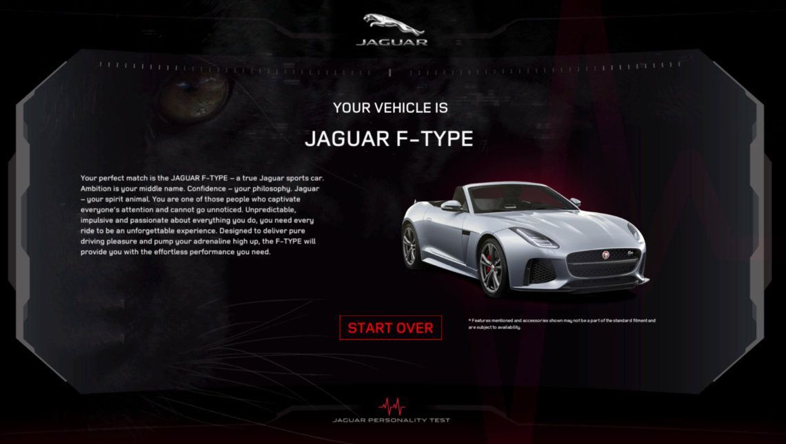 Jaguar & Land Rover Roadshow – Interactive Personality Test 4