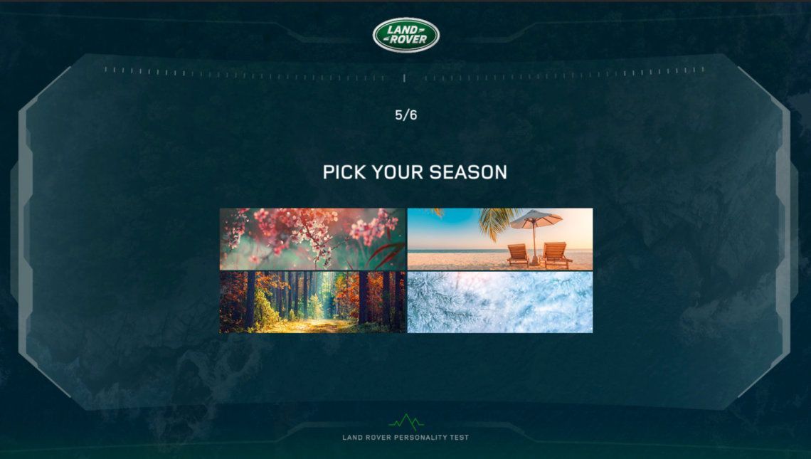 Jaguar & Land Rover Roadshow – Interactive Personality Test 5