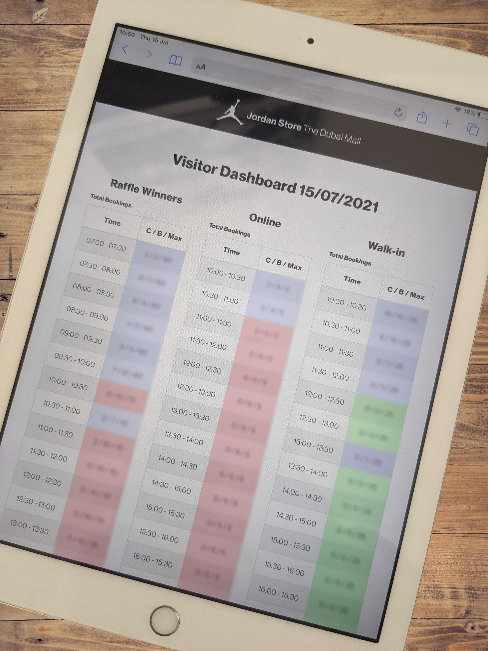 Nike Jordan – Store Opening Booking Platform 5