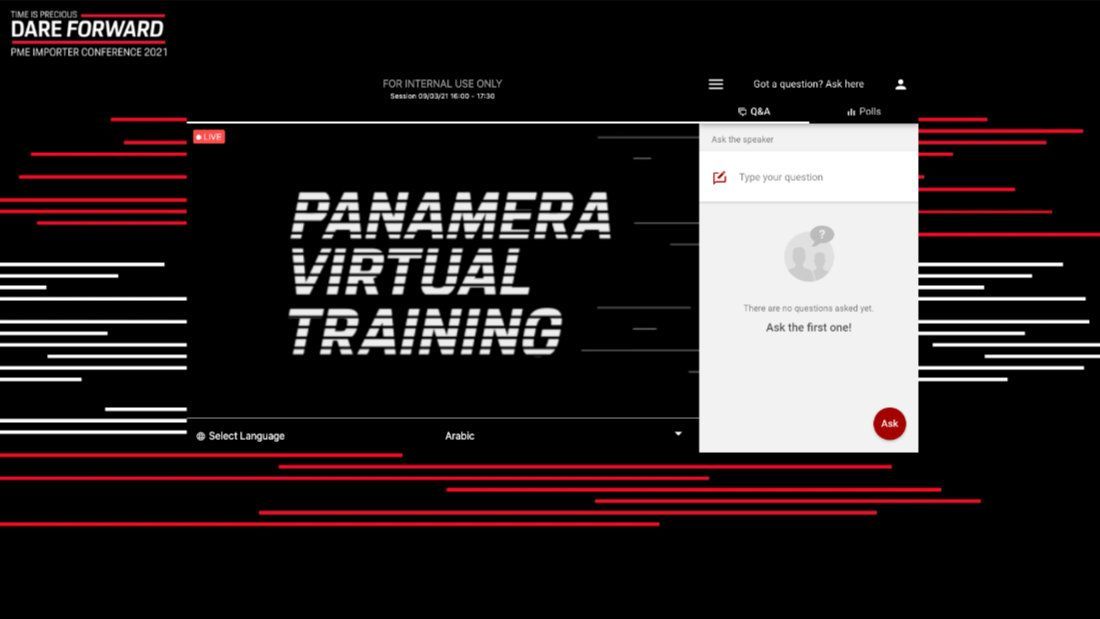 Porsche Panamera – Virtual Training & Conference 1