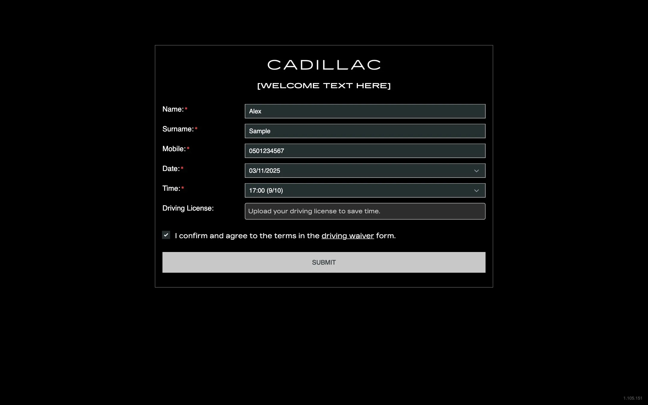Cadillac Clubhouse Registration Platform - Image 1