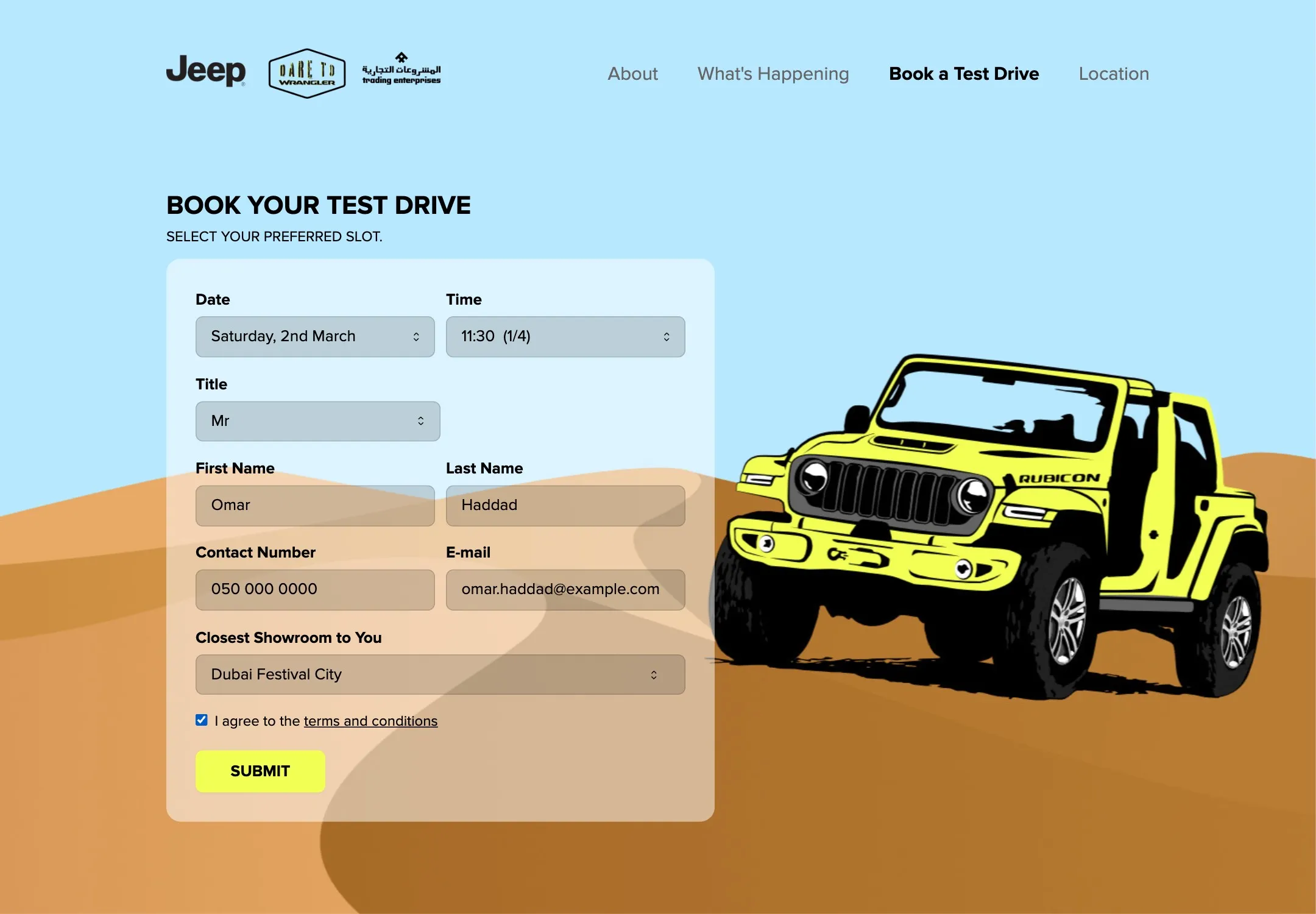 Dare to Wrangler Test Drive Microsite - Image 4