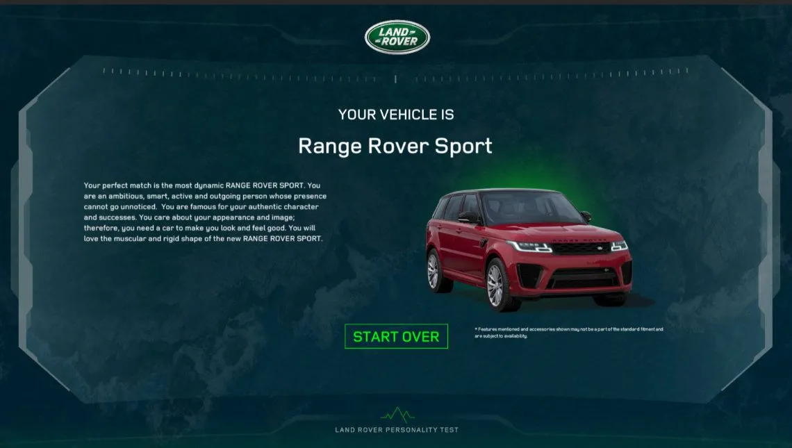 Jaguar & Land Rover Roadshow – Interactive Personality Test - Image 6