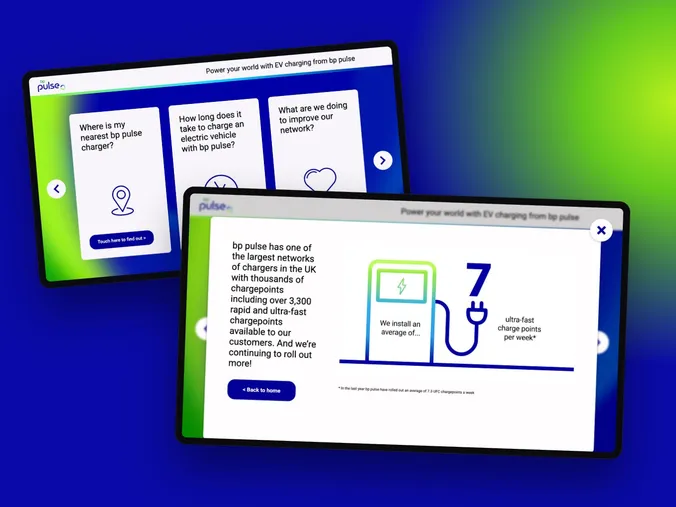 EV Charging Network Touchscreen Information App