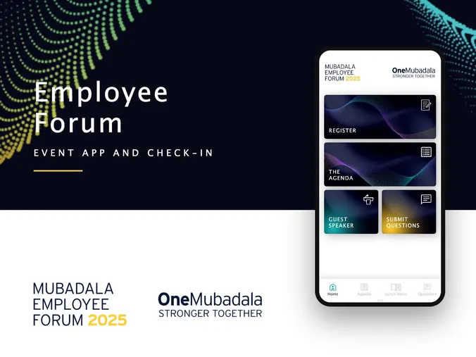 Mubadala Employee Forum: event app and check-in