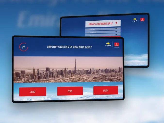 US Open - Tennis Touchscreen Quiz App