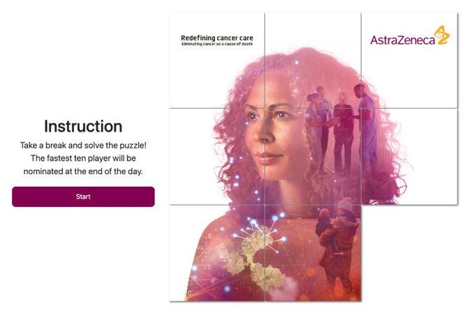 AstraZeneca – Touchscreen Puzzle Game project cover image
