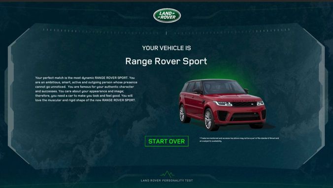 Jaguar & Land Rover Roadshow – Interactive Personality Test - Image 6