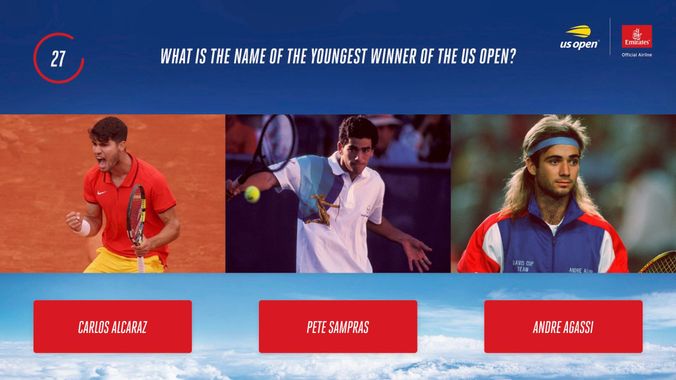 US Open - Tennis Touchscreen Quiz App - Image 2