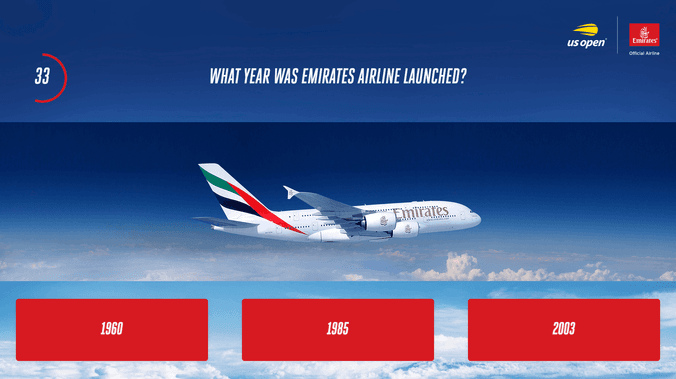 US Open - Tennis Touchscreen Quiz App - Image 3