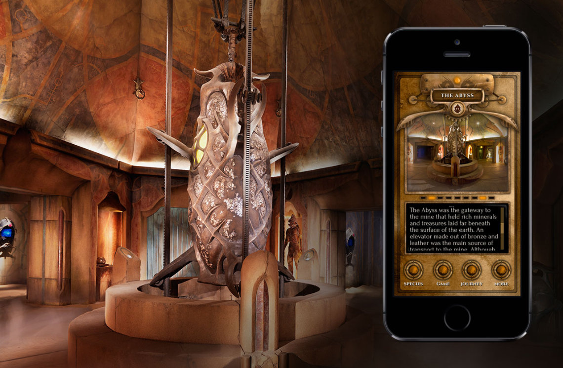 virtual museum guide with beacon technology at the palm atlantis