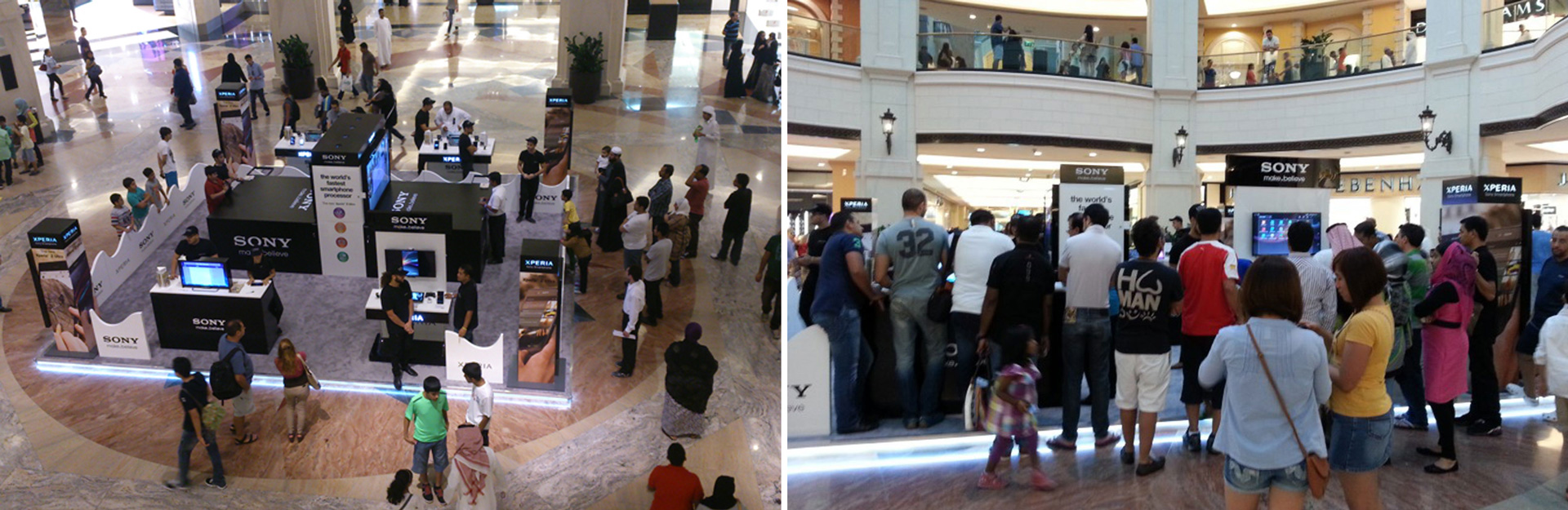 sony augmented reality game in the mall of the emirates