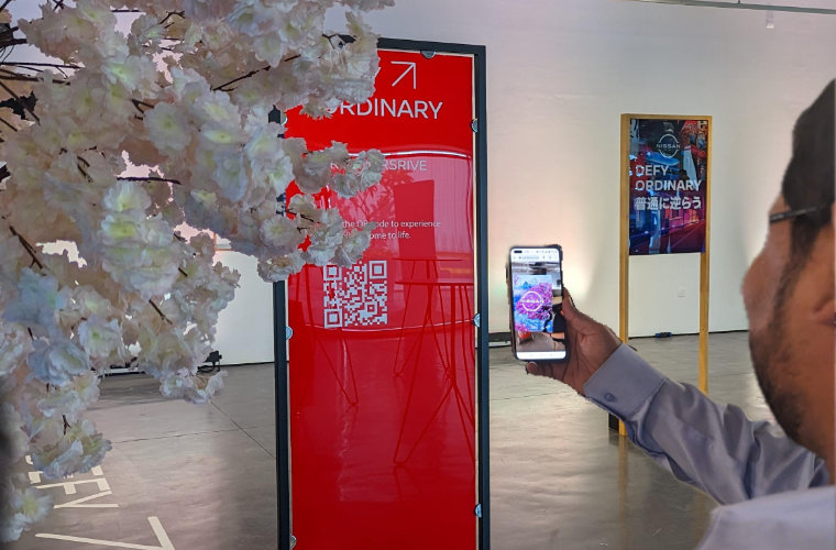 Web Augmented Reality – Nissan Art Gallery Augmented Reality, Artificial Intelligence, Mobile and Web App Development reference image