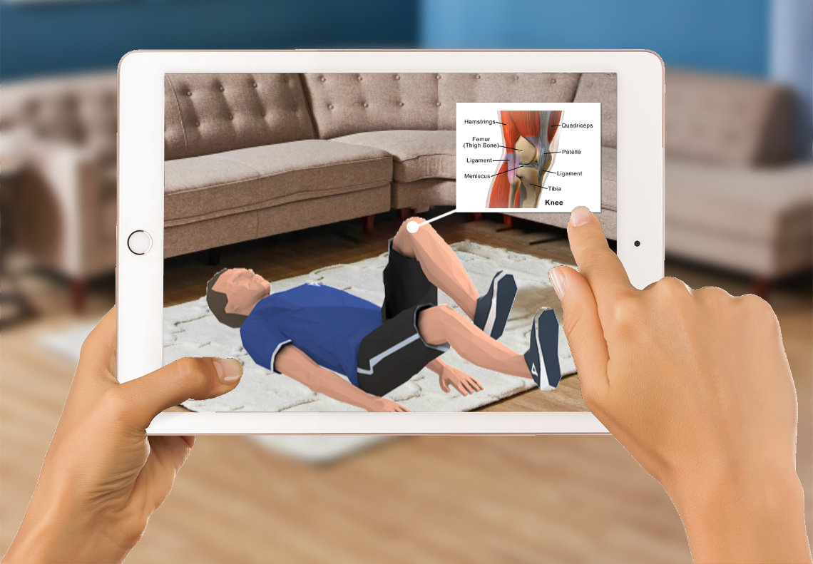 Augmented Reality Example for Physiotherapist